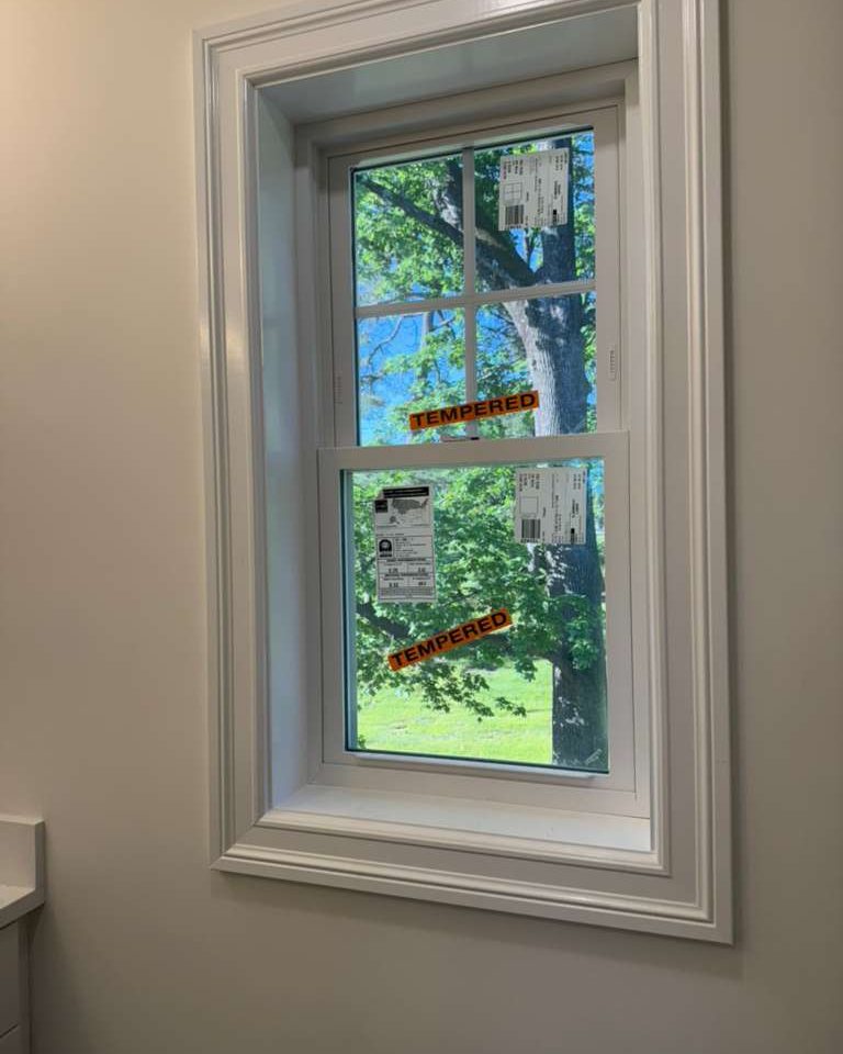 Window frame and glass after detailing