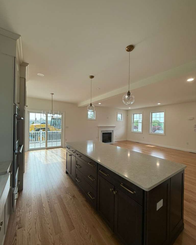 Open kitchen and living area after the final pass